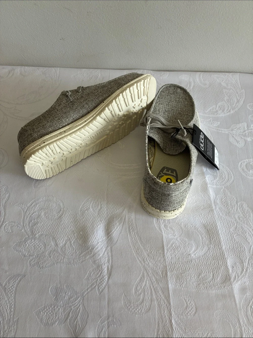 Hey Dude Women’s Slip-On Moccasins in Light Gray